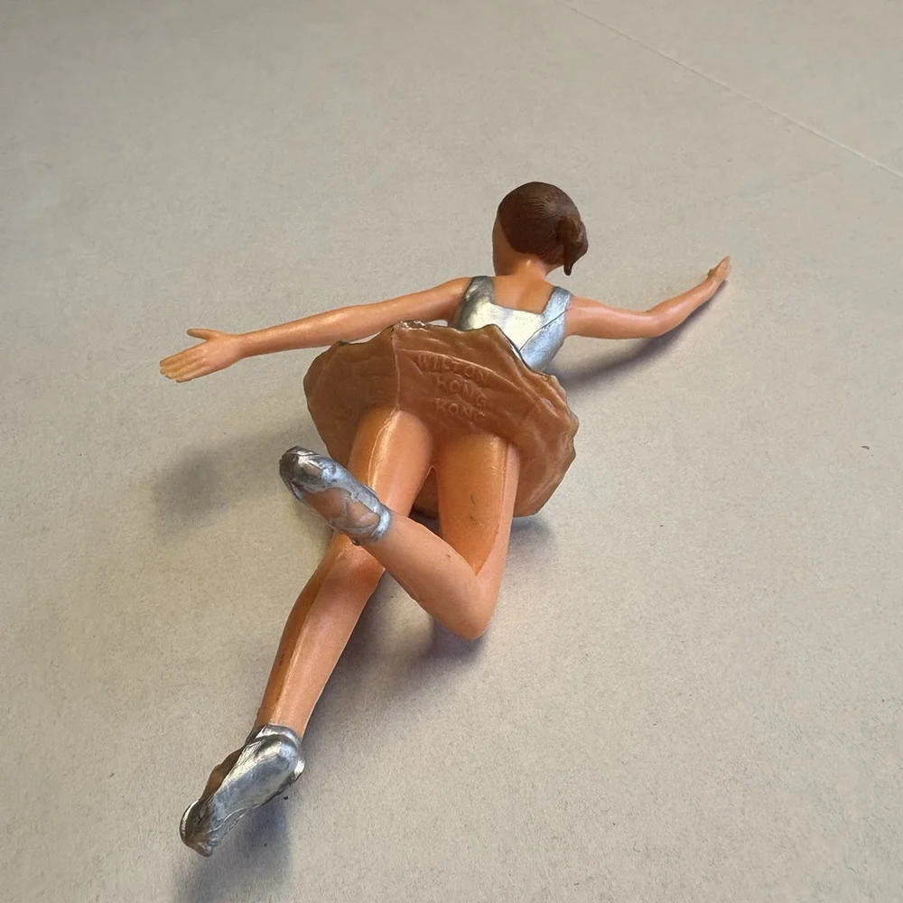Vintage Wilton Ballerina Cake Topper Ballet Tutu Silver Made In Hong Kong